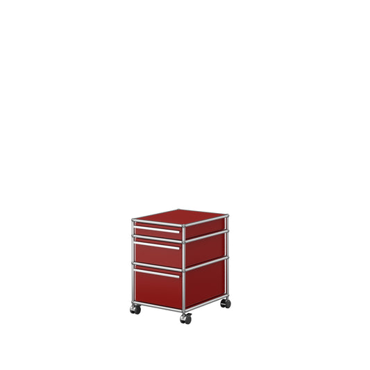 USM Haller QS M63 Rolcontainer met 3 schuiflades en organizer